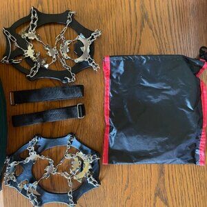 Crampons for attachment to walking shoes or boots